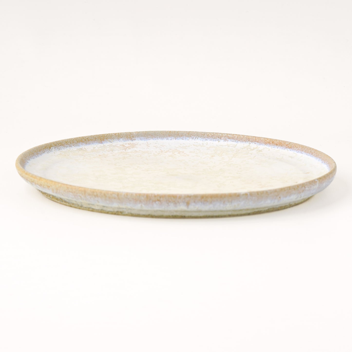 平皿 M(約18.5cm) 艶消し 白釉 C