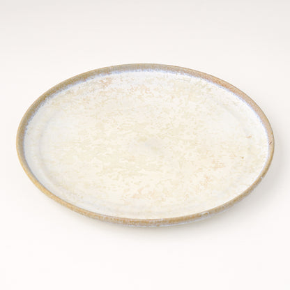 平皿 M(約18.5cm) 艶消し 白釉 C