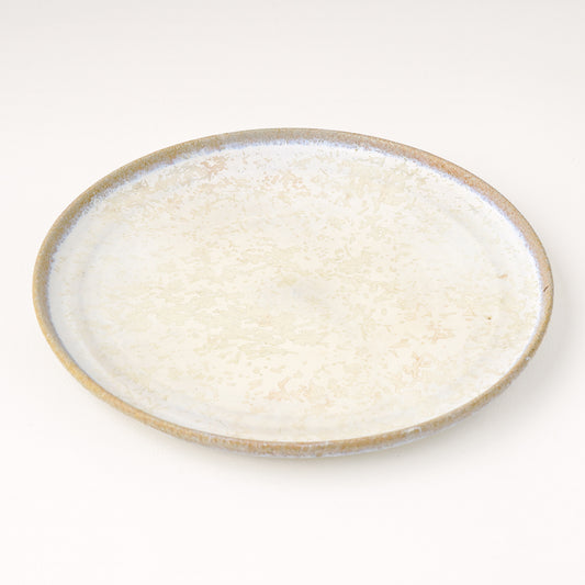 平皿 M(約18.5cm) 艶消し 白釉 C