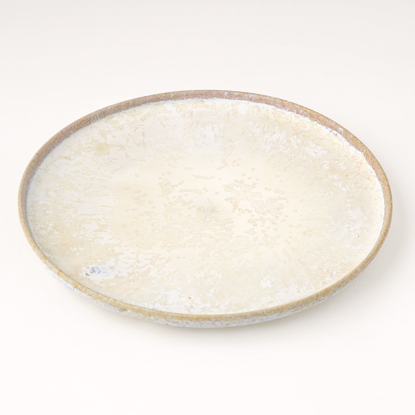 平皿 M(約18.5cm) 艶消し 白釉 D
