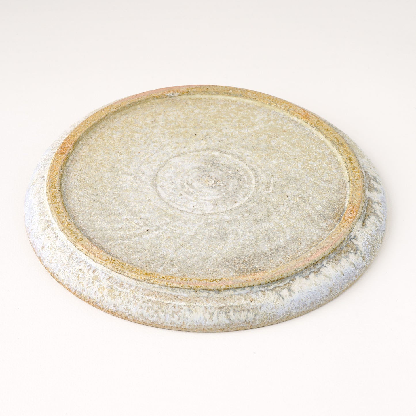 平皿 M(約18.5cm) 艶消し 白釉 D