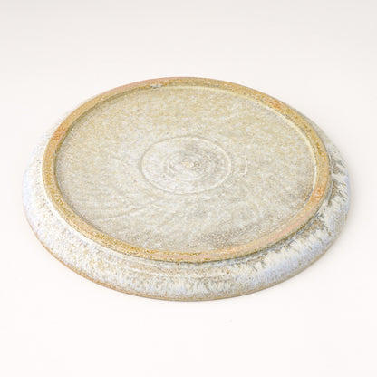 平皿 M(約18.5cm) 艶消し 白釉 D