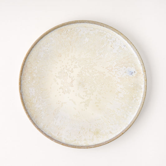 平皿 M(約18.5cm) 艶消し 白釉 D