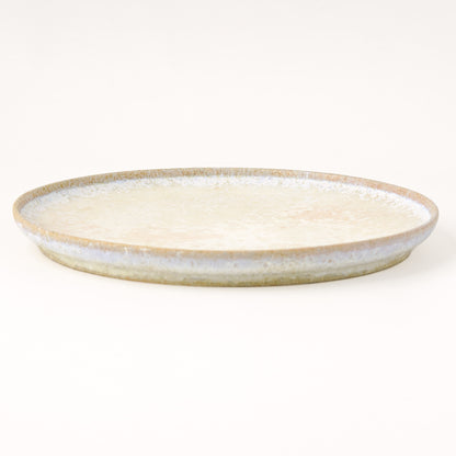 平皿 M(約18.5cm) 艶消し 白釉 E