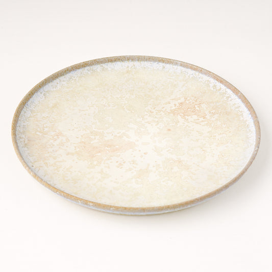平皿 M(約18.5cm) 艶消し 白釉 E