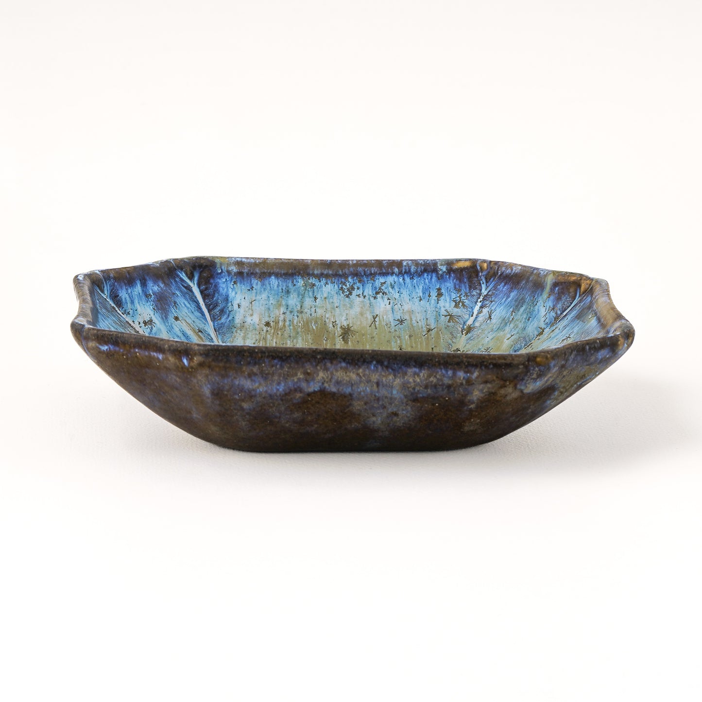 隅切鉢 M(約15.5cm×約15.5cm) 艶消し 緑 A