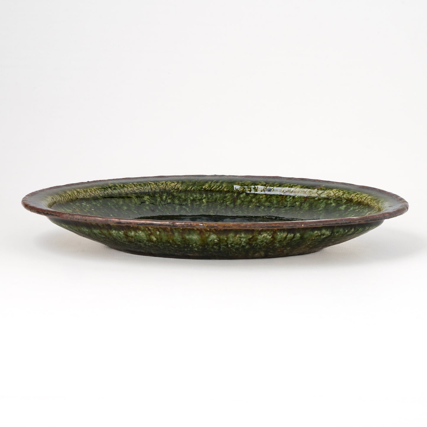 オーバル皿 M(約20cm×約27cm) 織部 B