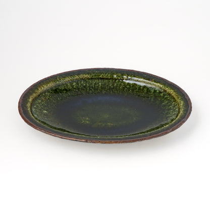 オーバル皿 M(約20cm×約27cm) 織部 B