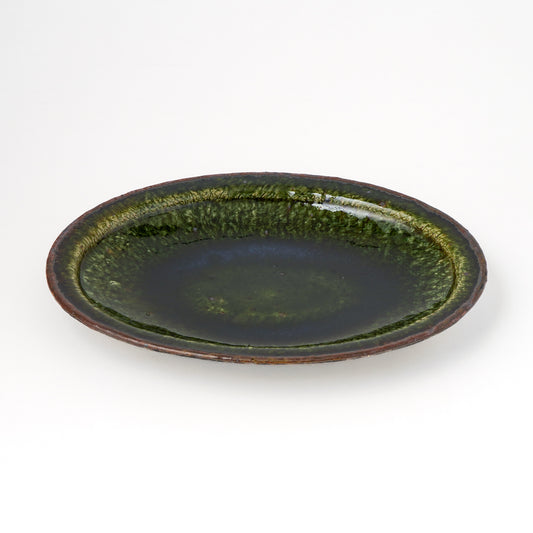 オーバル皿 M(約20cm×約27cm) 織部 B