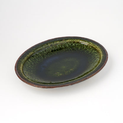 オーバル皿 M(約20cm×約27cm) 織部 B