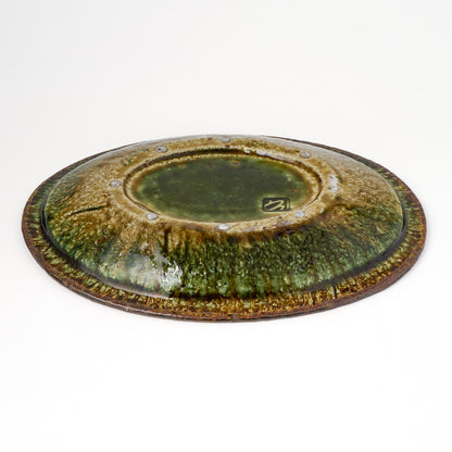 オーバル皿 M(約20cm×約27cm) 織部 B