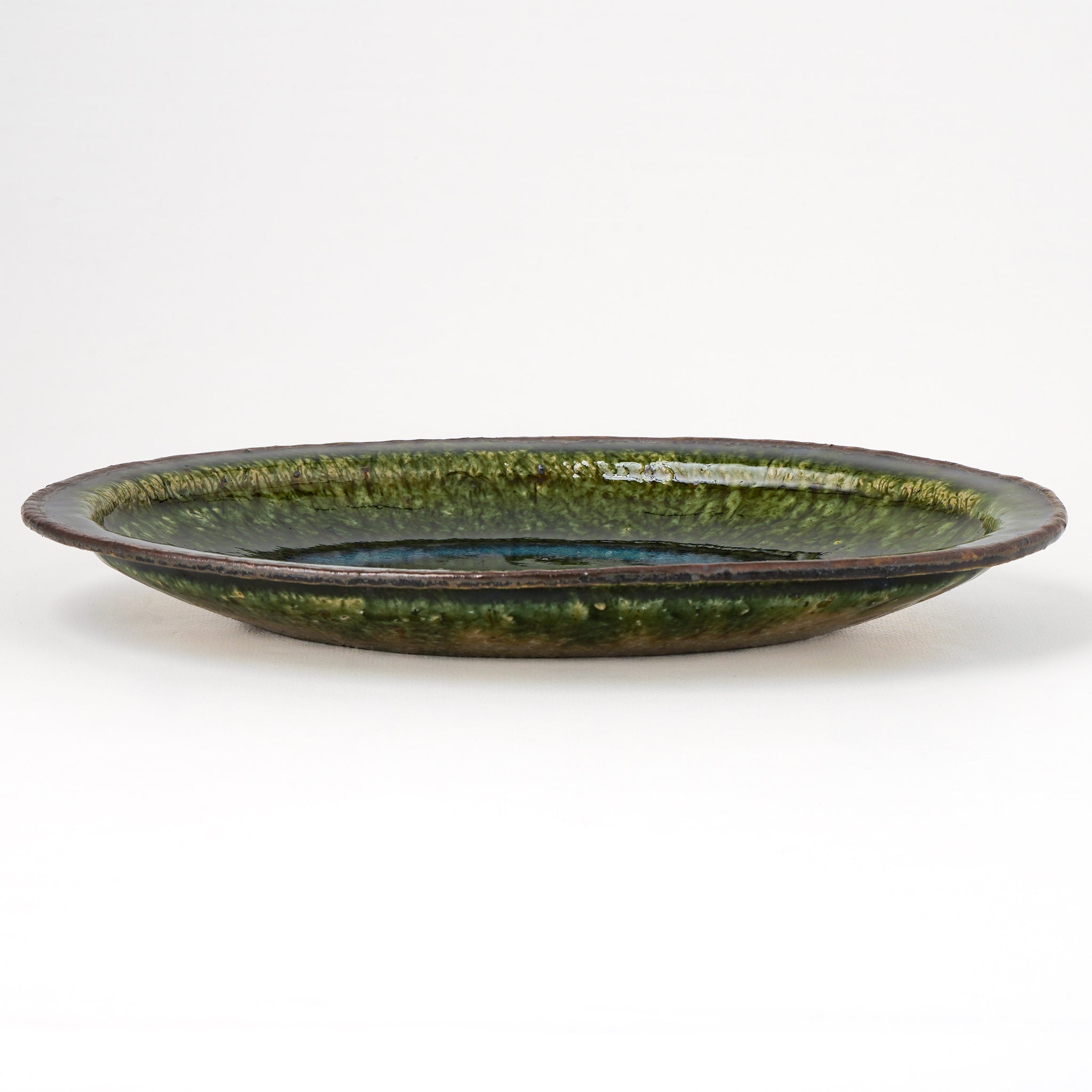 大沼道行 オーバル皿 M 織部 C – mono+iku 育む、暮らしの道具店