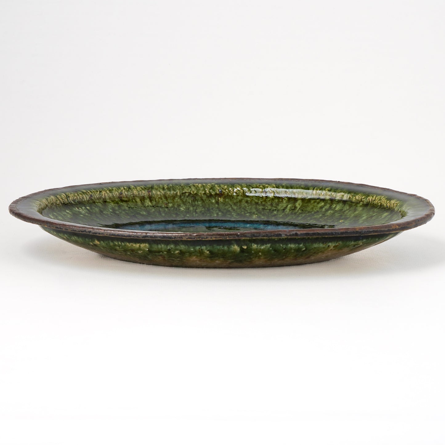 オーバル皿 M(約20cm×約27cm) 織部 C