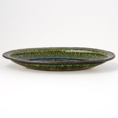 オーバル皿 M(約20cm×約27cm) 織部 C