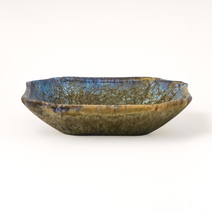 隅切鉢 M(約15.5cm×約15.5cm) 艶消し 緑 C
