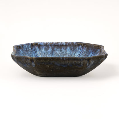 隅切鉢 M(約15.5cm×約15.5cm) 艶消し 青 C
