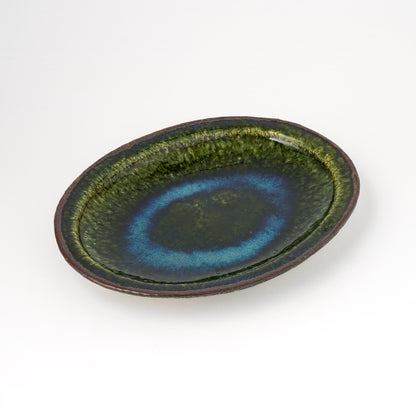 オーバル皿 M(約20cm×約27cm) 織部 C