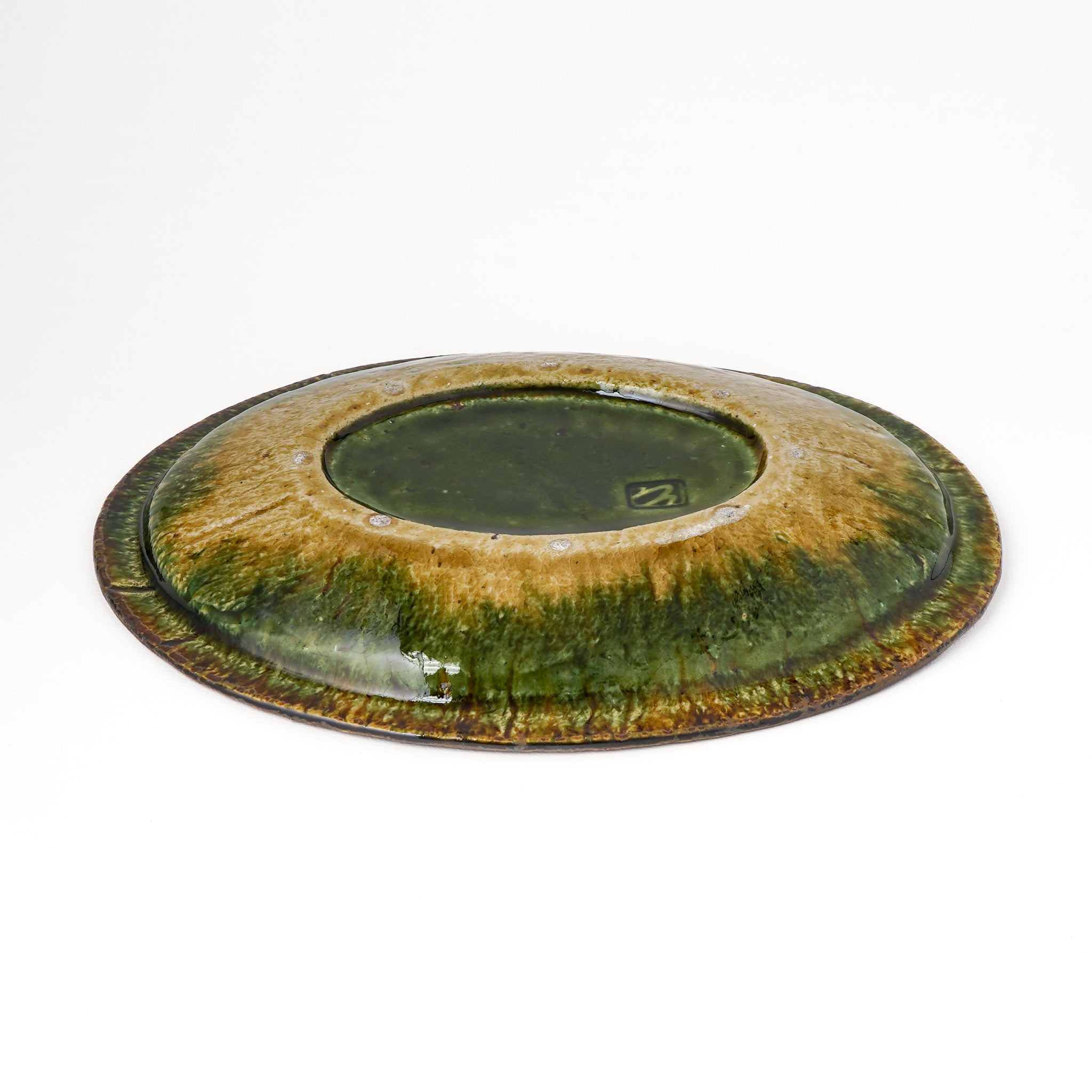 大沼道行 オーバル皿 M 織部 C – mono+iku 育む、暮らしの道具店