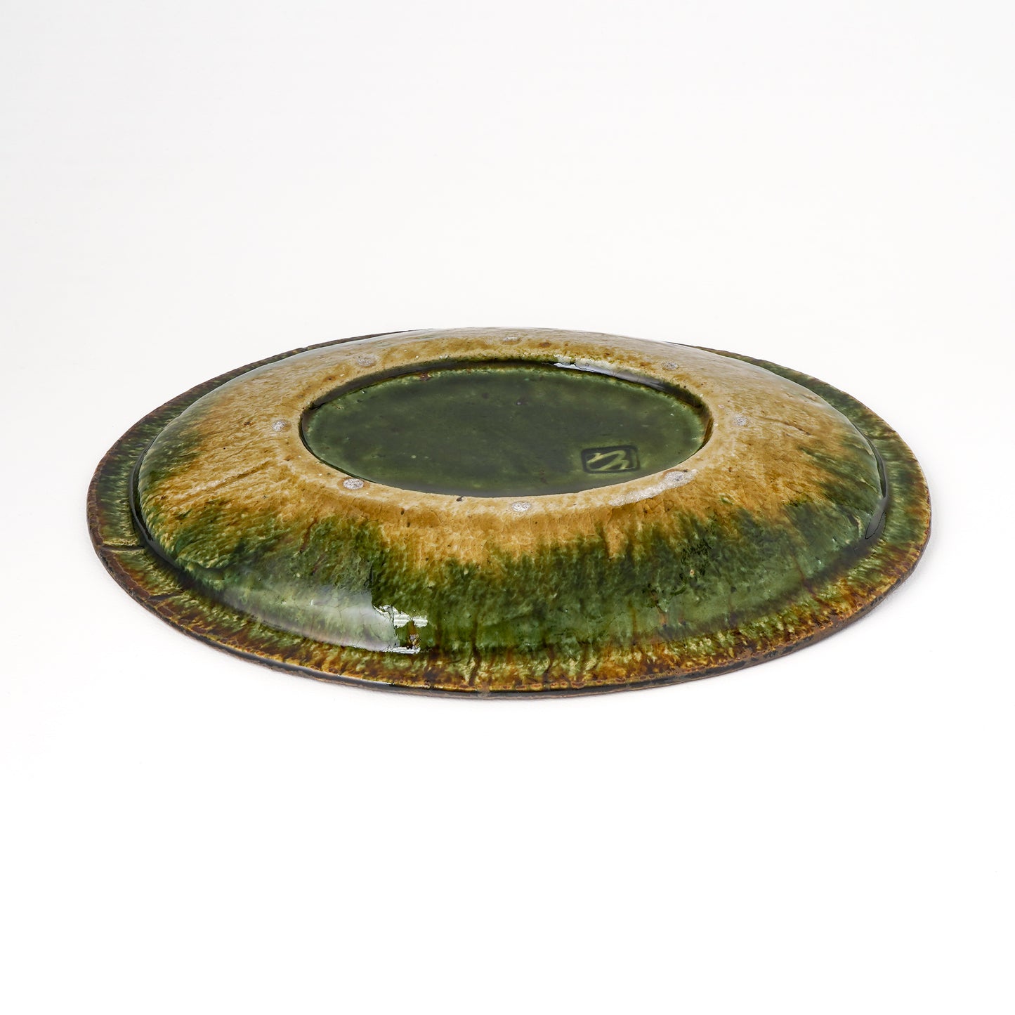 オーバル皿 M(約20cm×約27cm) 織部 C