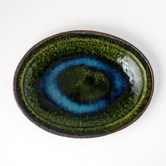 オーバル皿 M(約20cm×約27cm) 織部 C