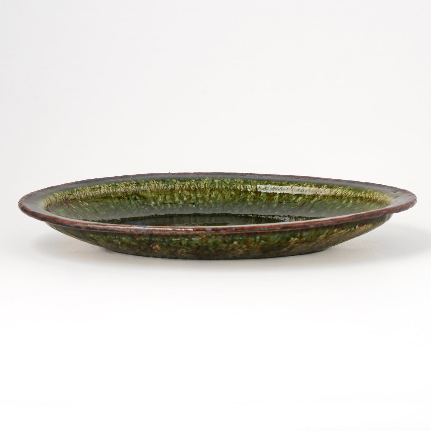 オーバル皿 M(約20cm×約27cm) 織部 E