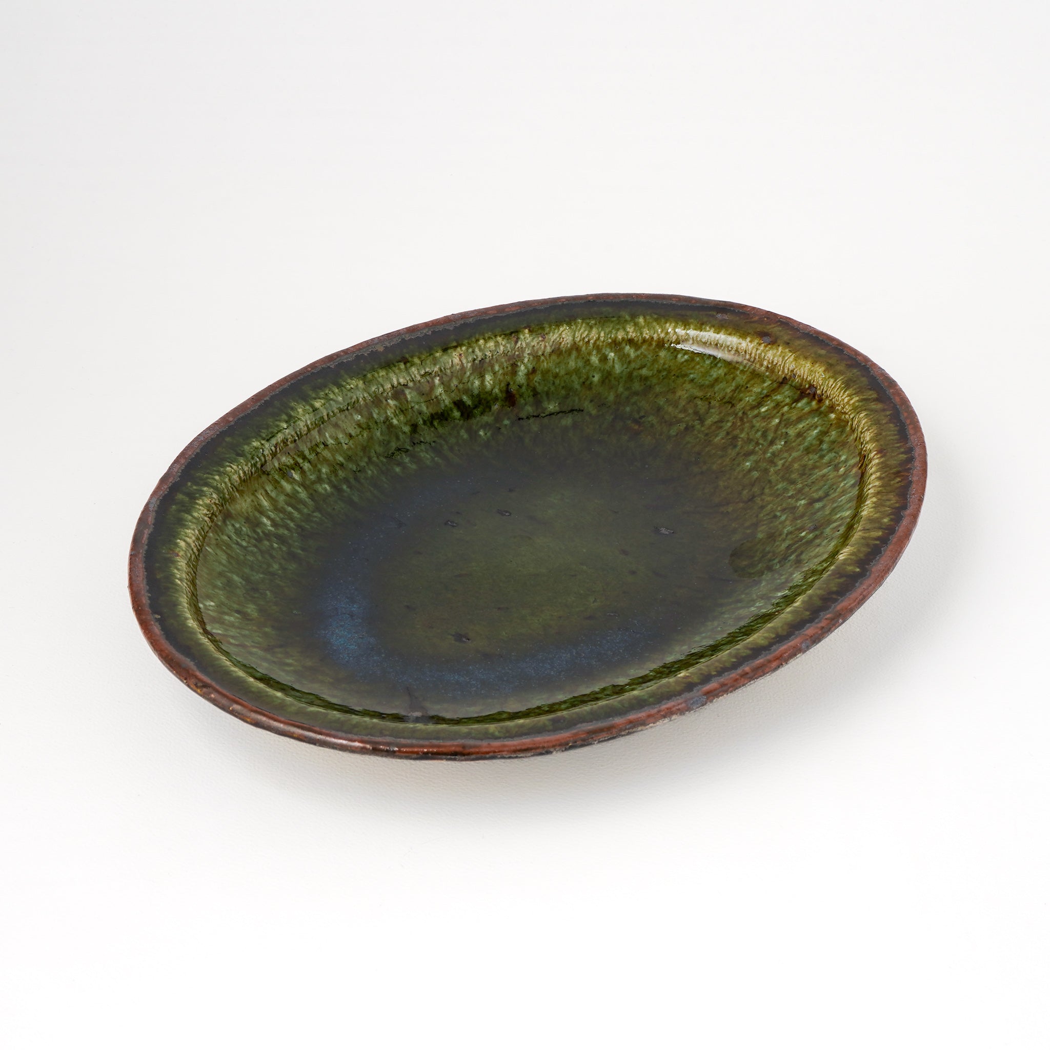 大沼道行 オーバル皿 M 織部 E – mono+iku 育む、暮らしの道具店