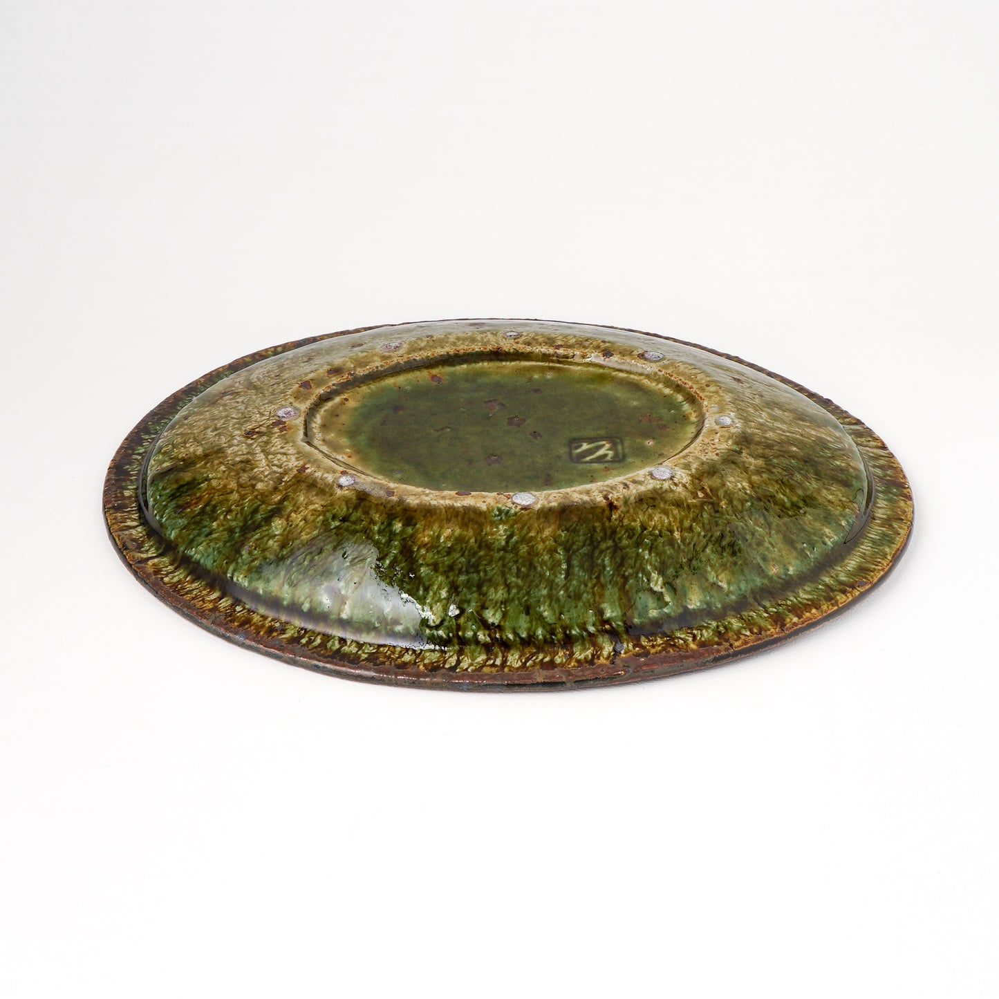 オーバル皿 M(約20cm×約27cm) 織部 E