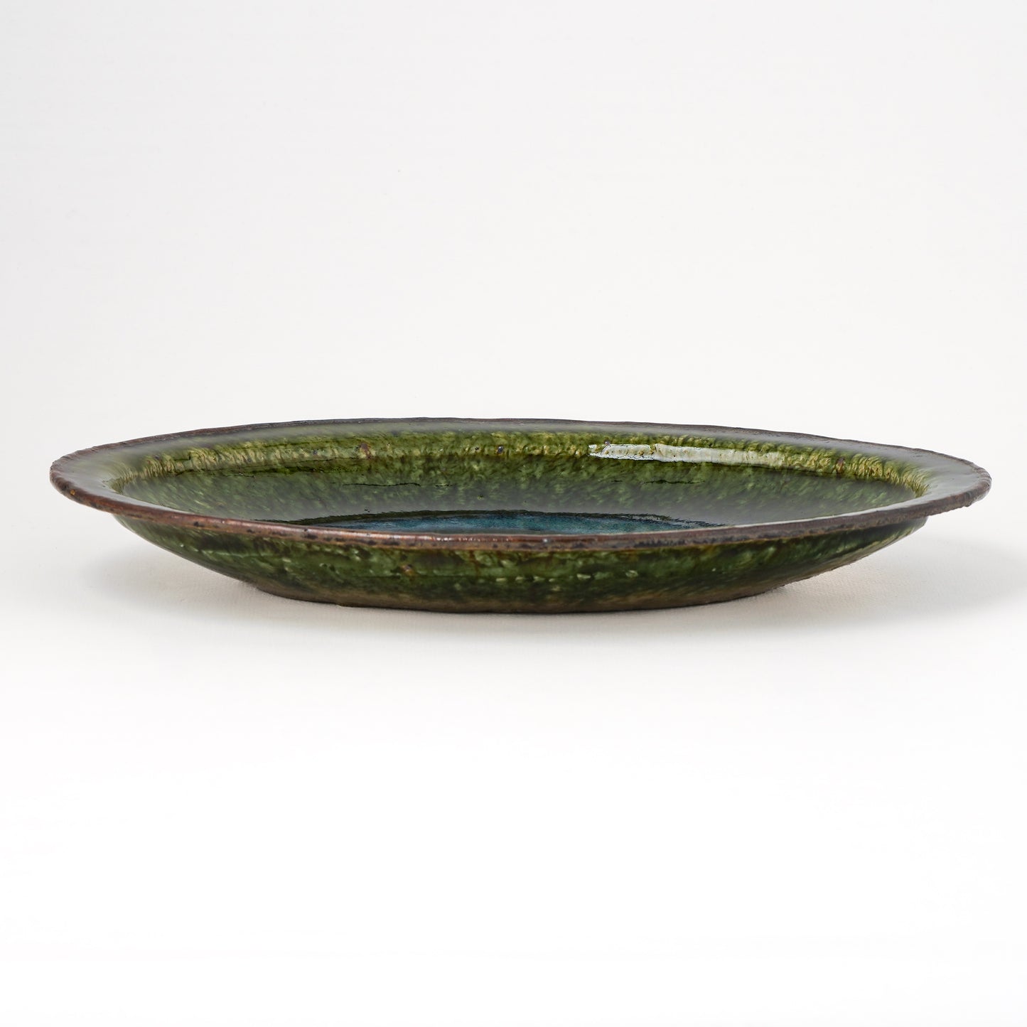 オーバル皿 M(約20cm×約27cm) 織部 F