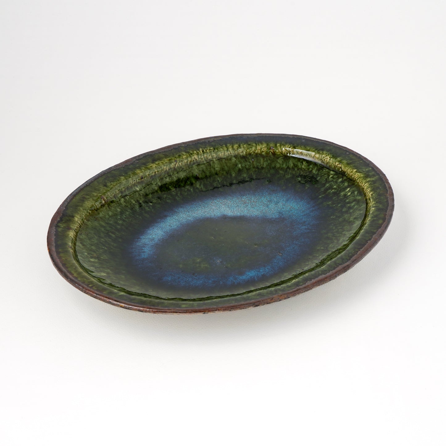 オーバル皿 M(約20cm×約27cm) 織部 F