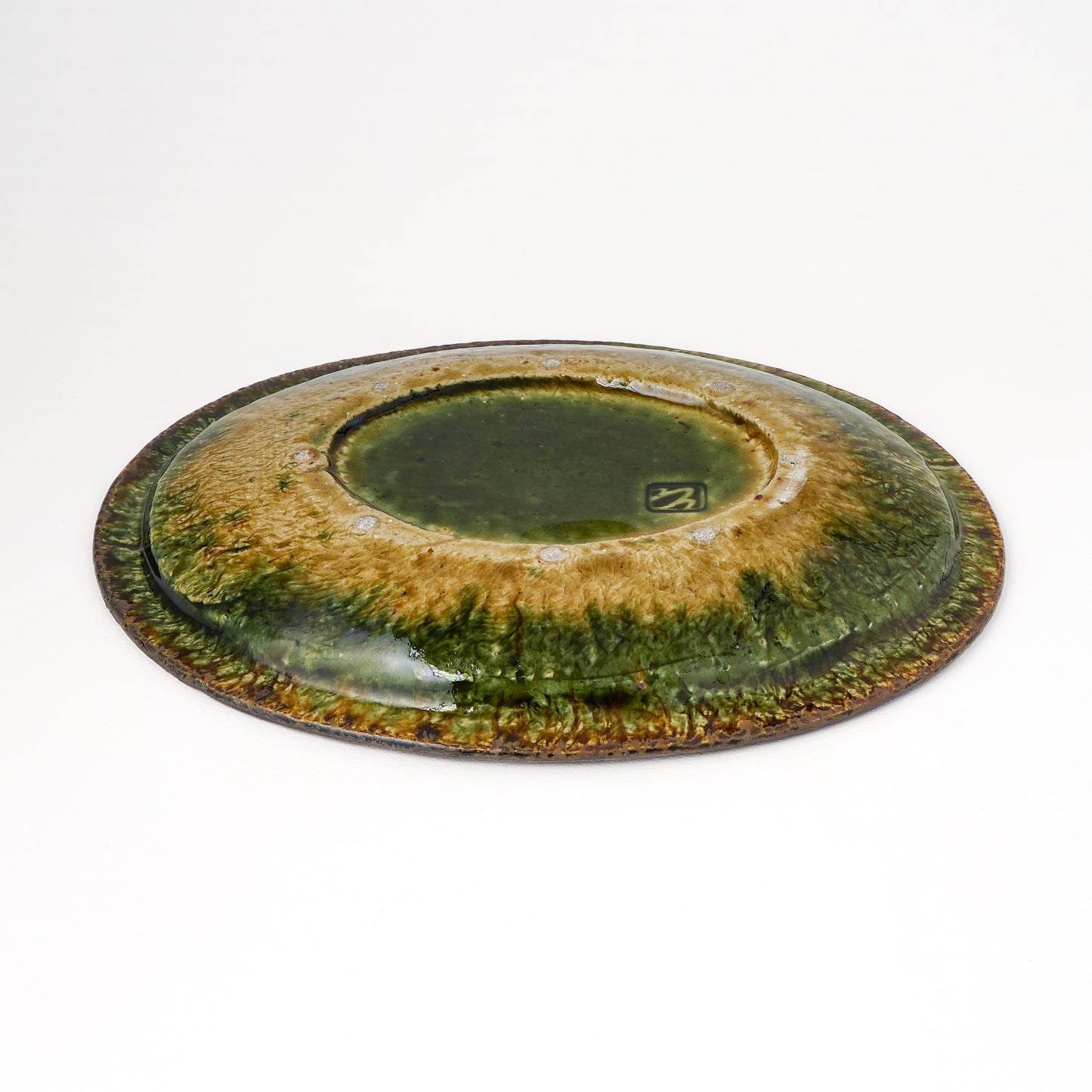 オーバル皿 M(約20cm×約27cm) 織部 F