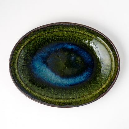 オーバル皿 M(約20cm×約27cm) 織部 F