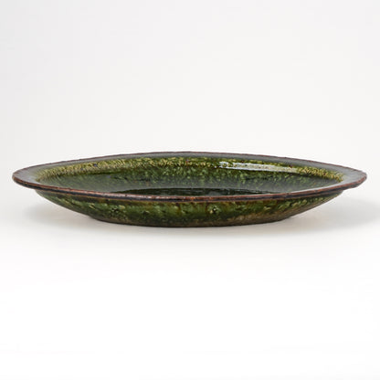 オーバル皿 M(約20cm×約27cm) 織部 G