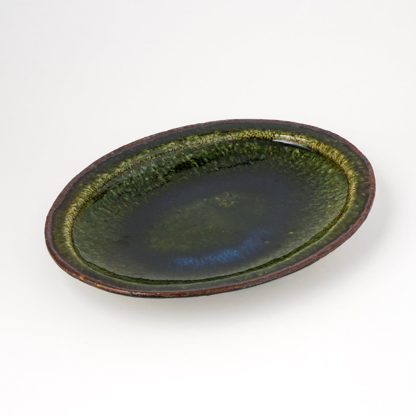 オーバル皿 M(約20cm×約27cm) 織部 G