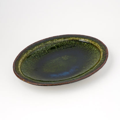オーバル皿 M(約20cm×約27cm) 織部 G