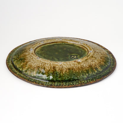 オーバル皿 M(約20cm×約27cm) 織部 G