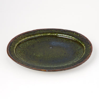 オーバル皿 S(約18cm×約21.5cm) 織部 A