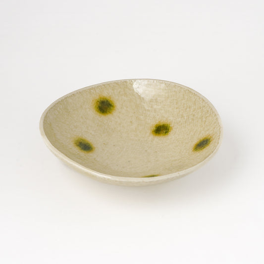 鉢 S(約15cm) 黄磁ドット A