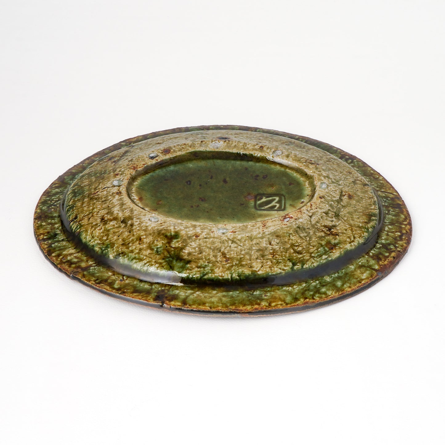 オーバル皿 S(約18cm×約21.5cm) 織部 A