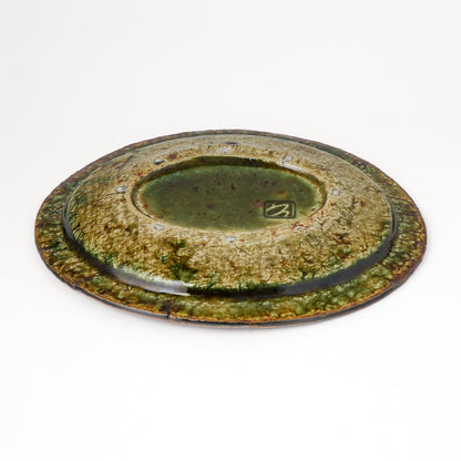オーバル皿 S(約18cm×約21.5cm) 織部 A