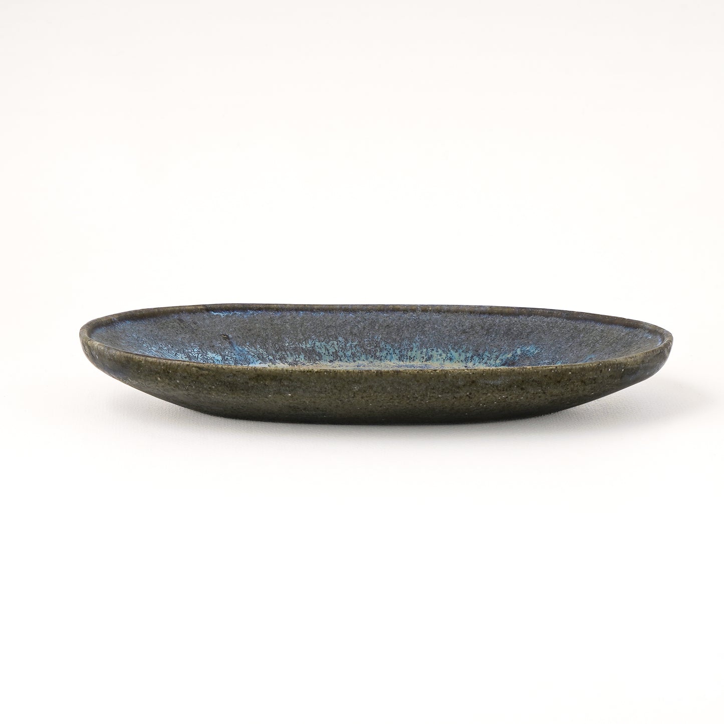 オーバル S(約21.5cm×約14cm) 艶消し 青 B