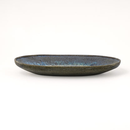 オーバル S(約21.5cm×約14cm) 艶消し 青 B
