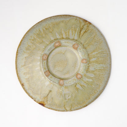 タタラ丸皿 約21cm 二彩 Y