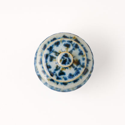 蓋物 約7.5cm 錆青 A