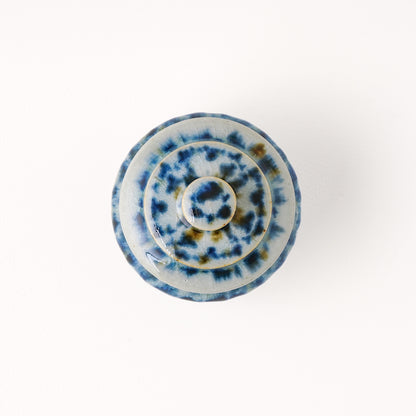 蓋物 約7.5cm 錆青 B